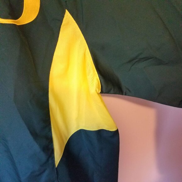 NIKE DRI-FIT Team Oregon Ducks Mens Large L Windbreaker Snap Button Jacket Green - Picture 6 of 11